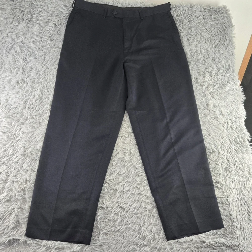 Roundtree & Yorke Mens 38x30 Brown Tan Black Easy Care‎ Dress Pants Bundle 3pk